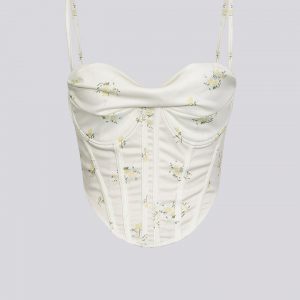 Ditsy Floral Draped Corset Cami Top