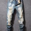 Distressed Hollow Out Design Fashion Men Jeans