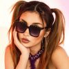 Punk Style Large Square Frame Street Sunglasses