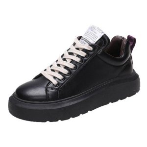 Korean Style Casual Lace Up Chunky Sneakers Women