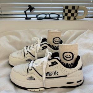 Contrast Color Chunky Womens Fashion Sneakers