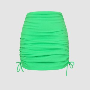 Drawstring Ruched Side Mini Skirt