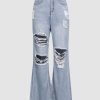 Ripped Wide Leg Jean