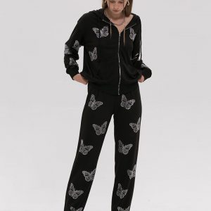 Butterfly Print Sweatpant