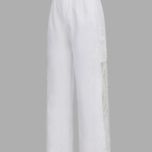 Hollow Side Straight Leg Pants