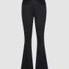 Cutout Waist Flare Leg Trousers
