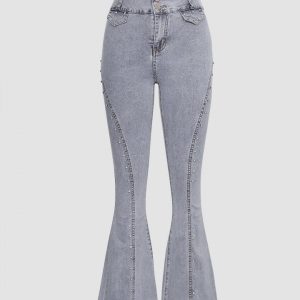 High Waisted Flared Pants