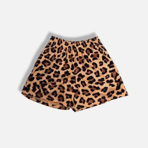 Summer American Mesh Leopard Printing Men's Shorts