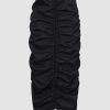 Drawstring Ruched Straight Skirt