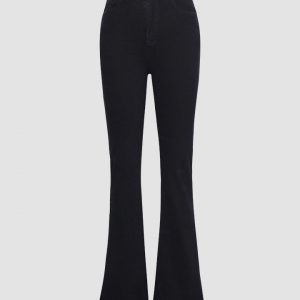 Butterfly Print Flares Leg Jeans