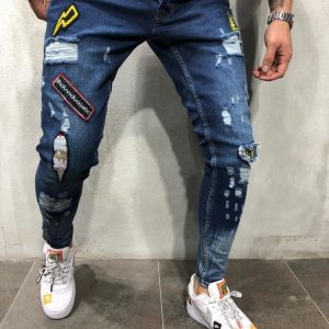 Street Style Ripped Tight Men Denim Jeans