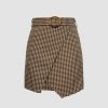 Check Print Mini Skirt