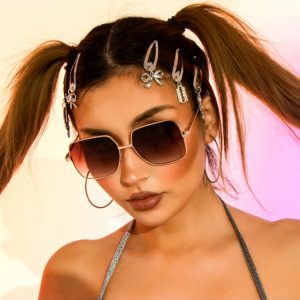 Trend Retro Large Square Frame Outdoor Street Sunglasses