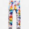 Fashion Printing Slim Long Jeans For Men