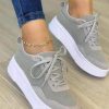 Leisure Color Block Flat Women Sneakers