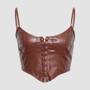Corset Top in Faux Leather