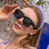 Pure Color Square Rice Nail Sunglasses