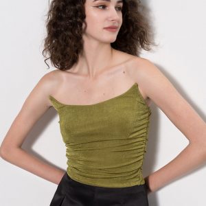 Strapless Ruched Corset Top