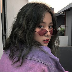 Lip Small Frame Street Solid Sunglasses For Ladies