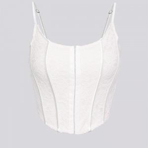 Lace Seam Detail Corset Top