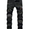 Chic Rivets Patch Men Skinny Jeans