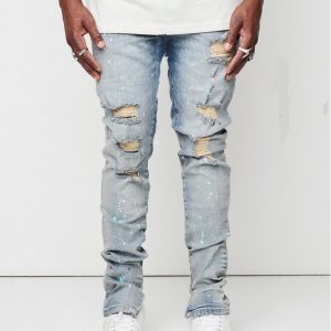 New Fashion Hollow Out Skinny Long Denim Jeans